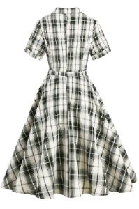 Vintage Green Plaid 1950s Swing Dress sold by Zapaka