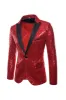 Sparkly Gold Notched Lapel Prom Blazer sold by Zapaka