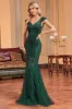 Mermaid Dark Green Long Prom Dress sold by Zapaka
