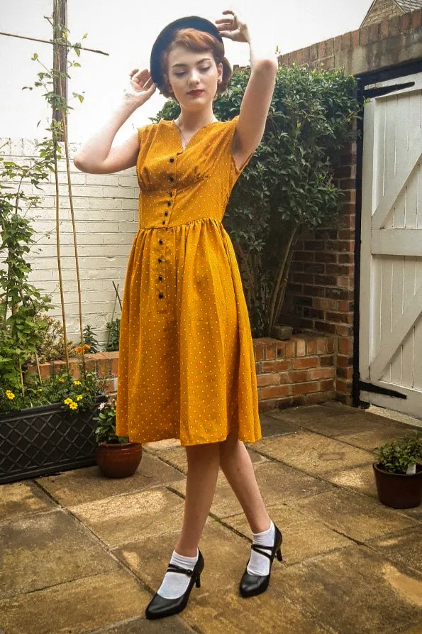 Blue 1950s Button Plaid Swing Dress sold by Zapaka product image thumbnail 5