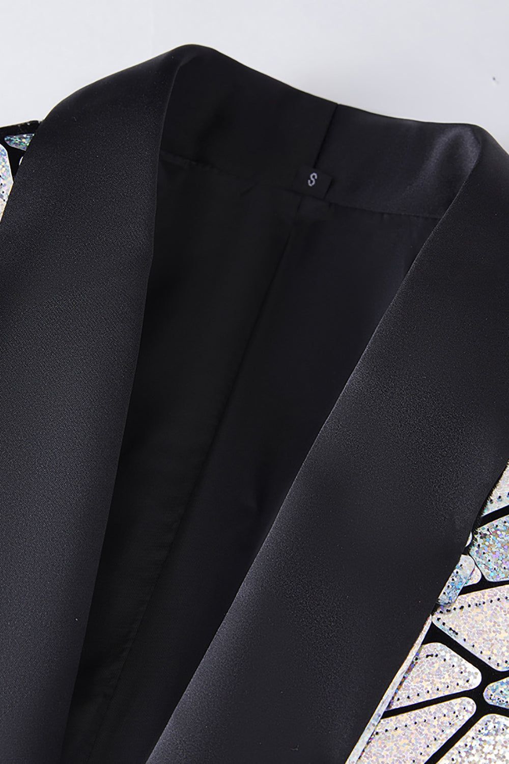 Sparkly Silver Mirror Men Blazer sold by Zapaka product image thumbnail 3