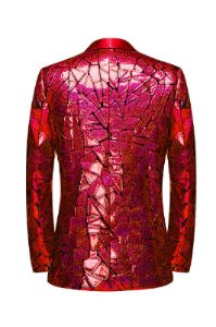 Sparkly Silver Mirror Men Blazer sold by Zapaka
