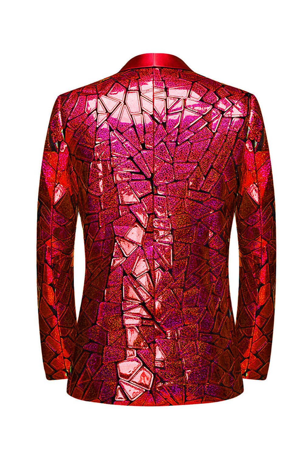 Sparkly Silver Mirror Men Blazer sold by Zapaka product image thumbnail 7