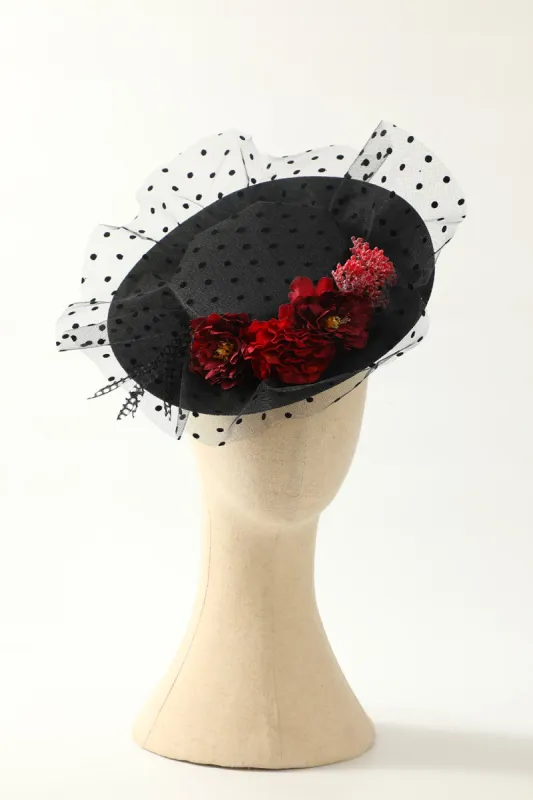 Black Halloween Top Hat With Flowers sold by Zapaka