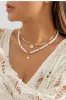 Boho White Beaded Necklace sold by Zapaka