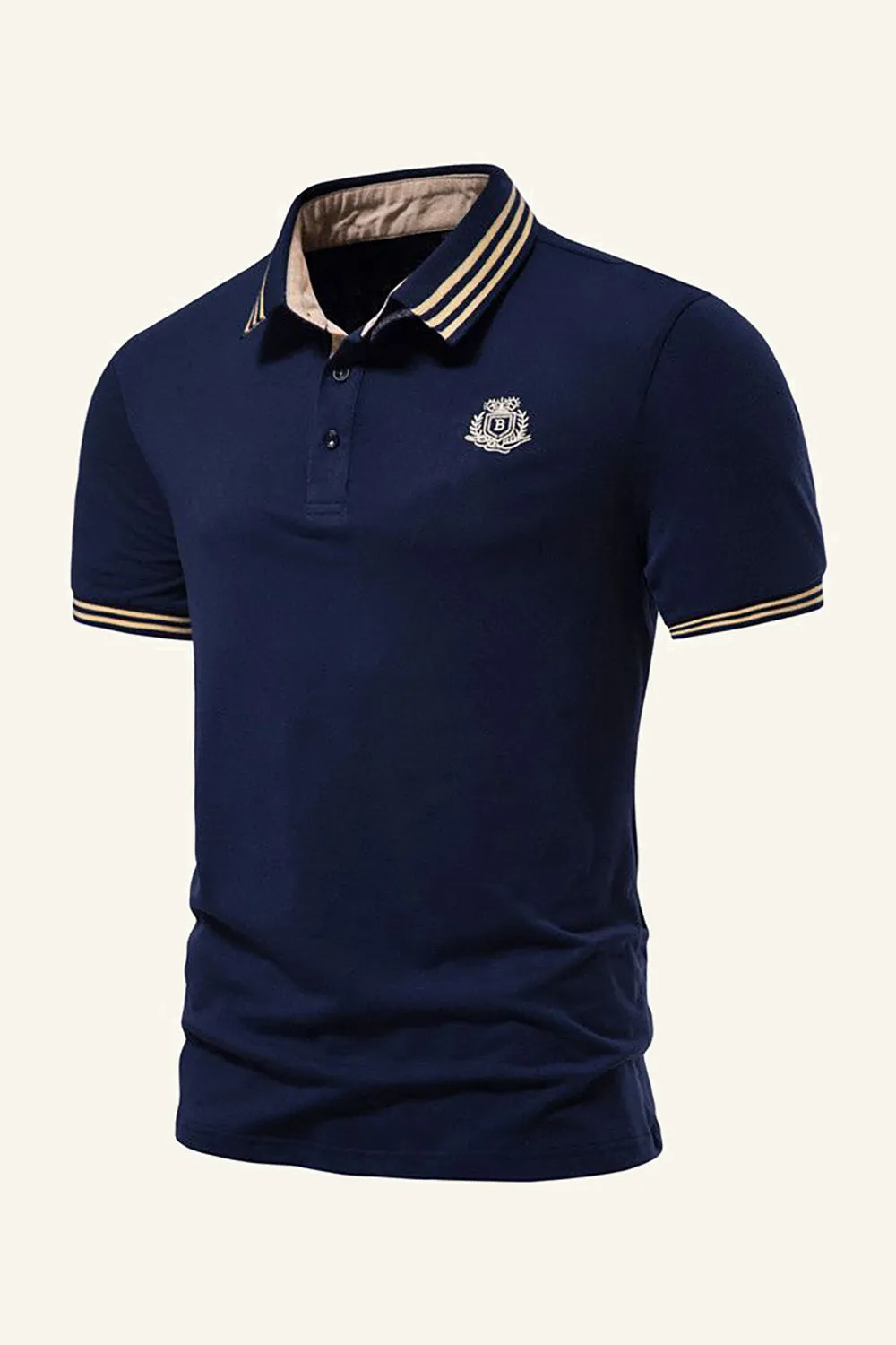 Silm Fit Navy Short Sleeves Polo Shirt sold by Zapaka product image thumbnail 3