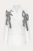 Sparkly Black Beaded Peak Lapel Prom Women Blazer sold by Zapaka