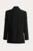 Sparkly Black Beaded Peak Lapel Prom Women Blazer sold by Zapaka