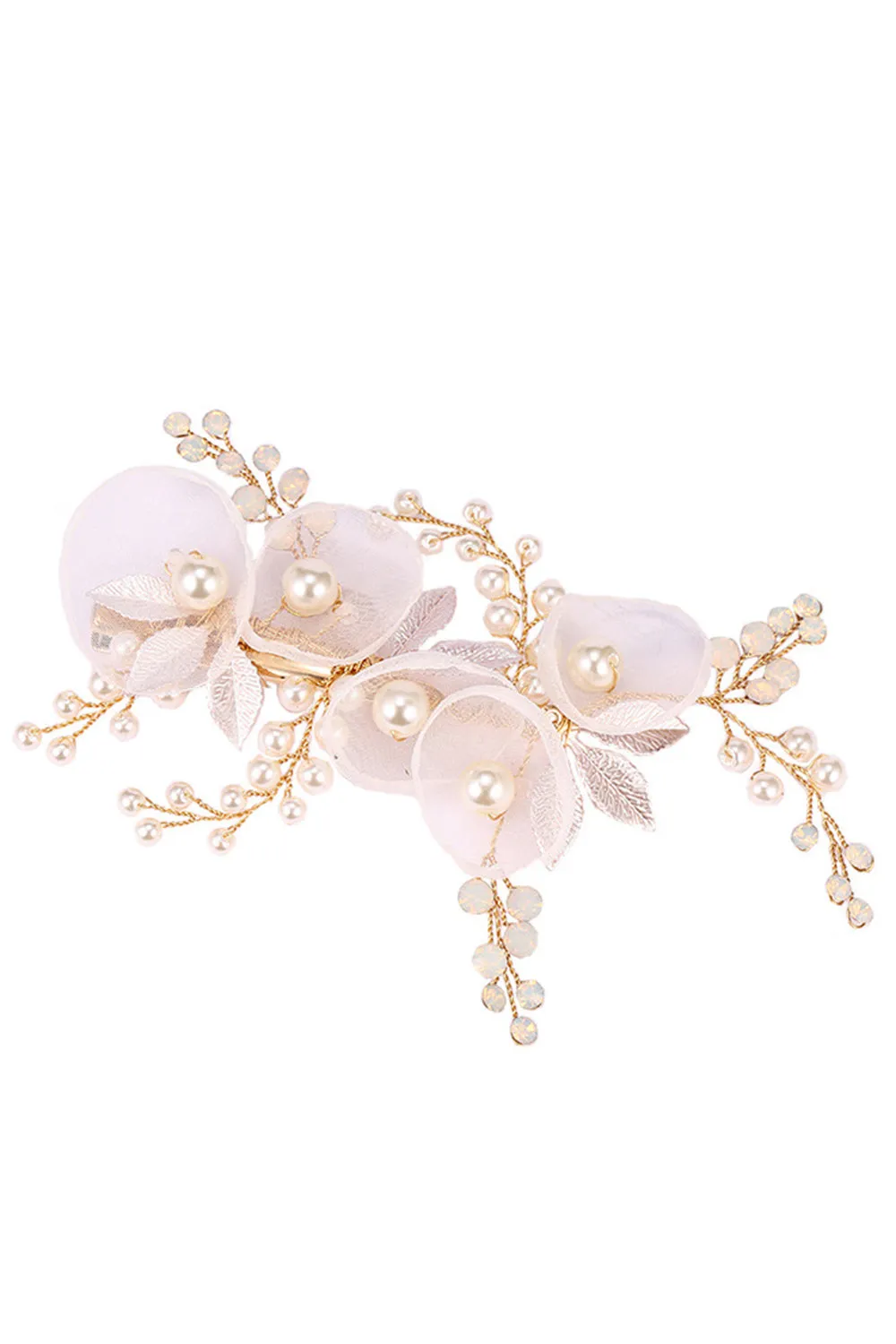 Golden Flower Bridal Comb sold by Zapaka