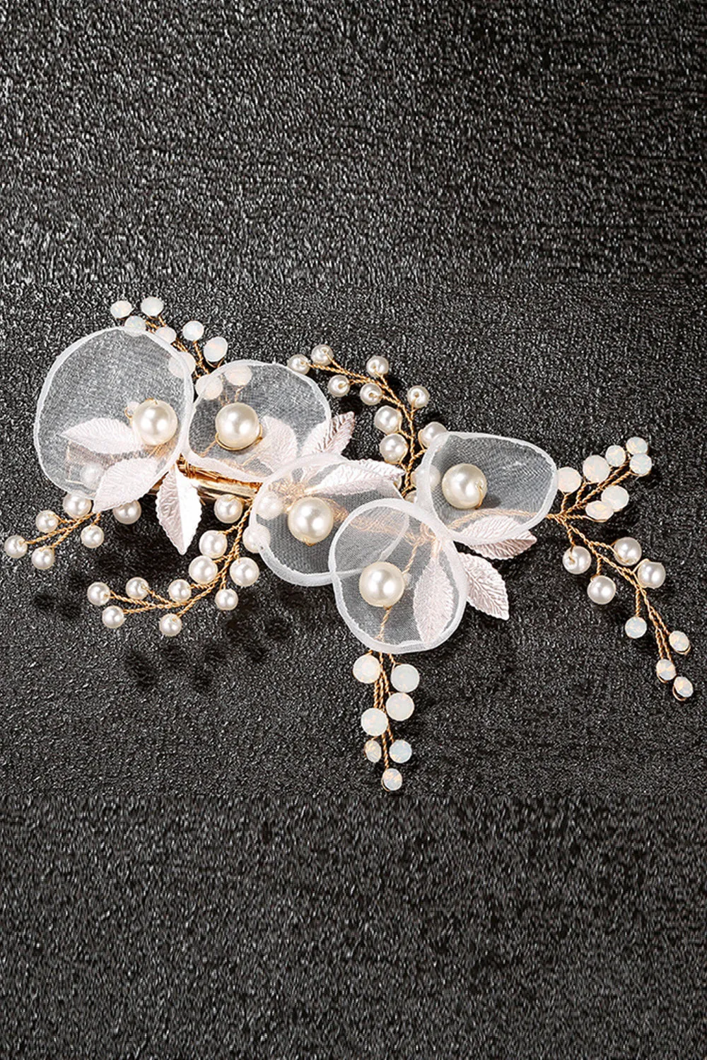 Golden Flower Bridal Comb sold by Zapaka product image thumbnail 5