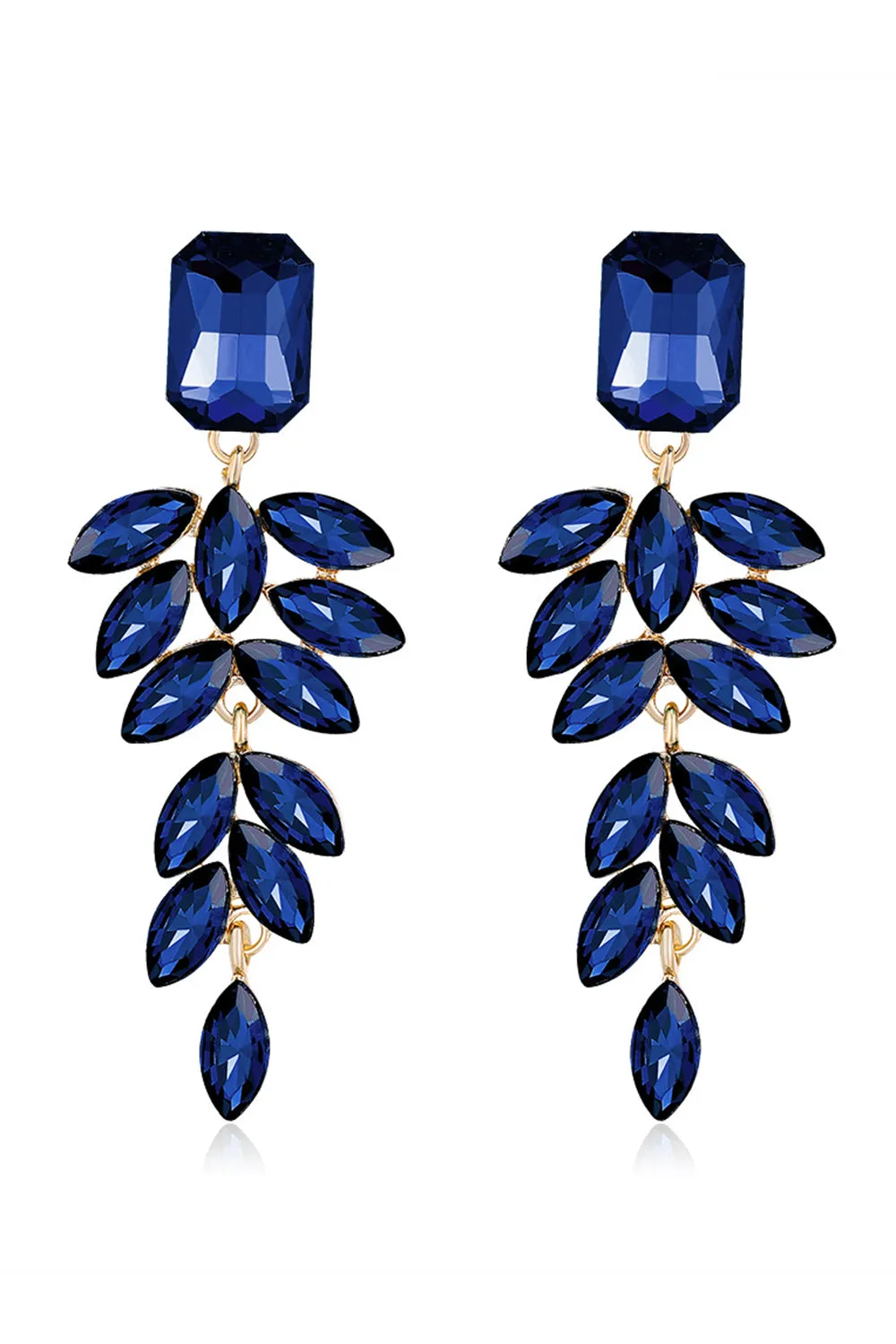 Dark Green Teardrop Crystal Earrings sold by Zapaka product image thumbnail 3