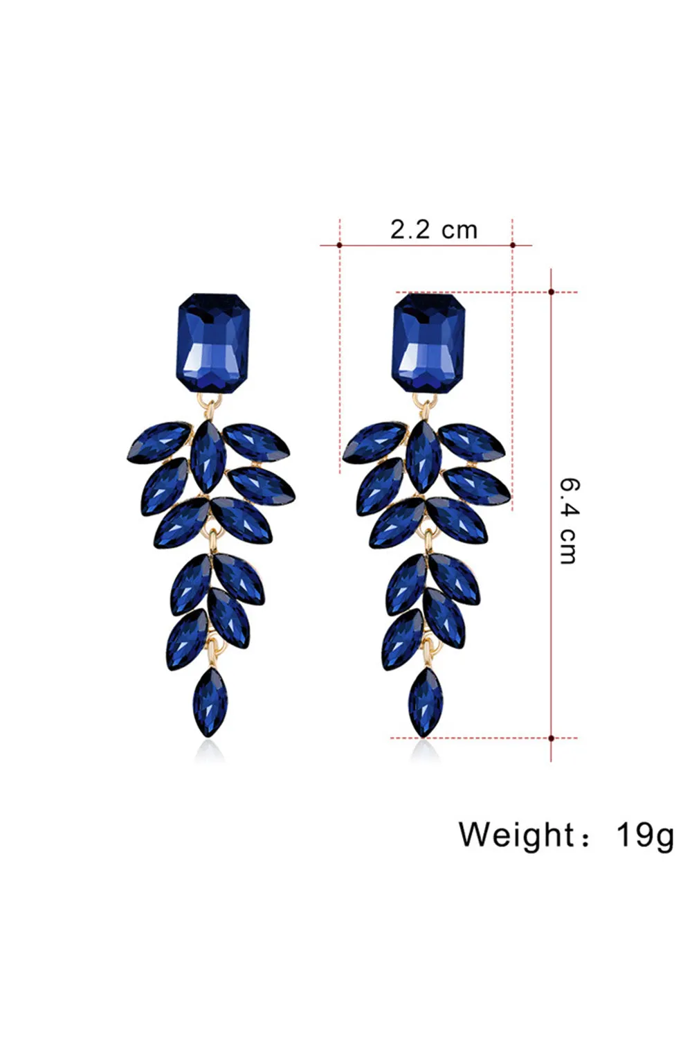 Dark Green Teardrop Crystal Earrings sold by Zapaka product image thumbnail 4