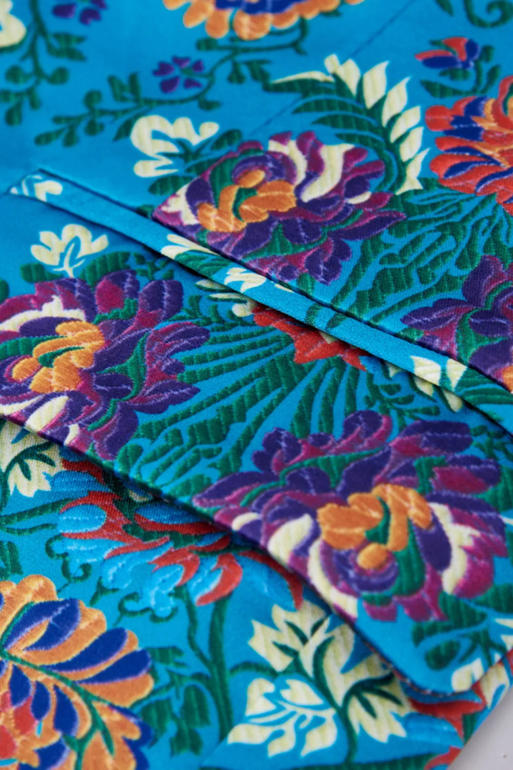 Blue Embroidery One Button Men's Blazer sold by Zapaka product image thumbnail 3