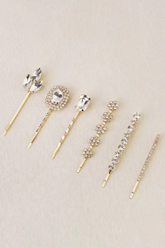 Golden Rhinestones Hair Clip sold by Zapaka
