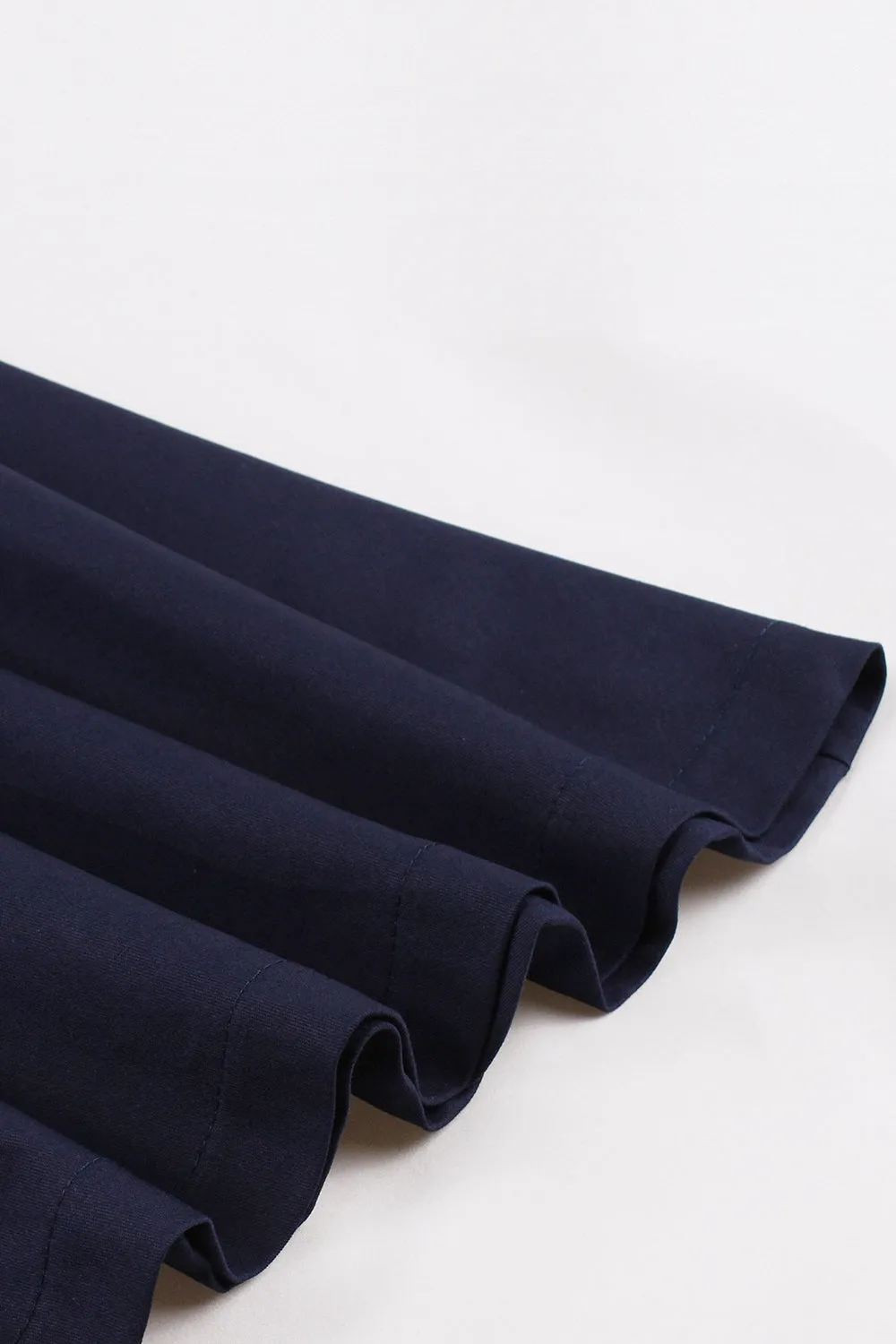 Navy Round Neck A Line Vintage 1950s Dress sold by Zapaka product image thumbnail 4