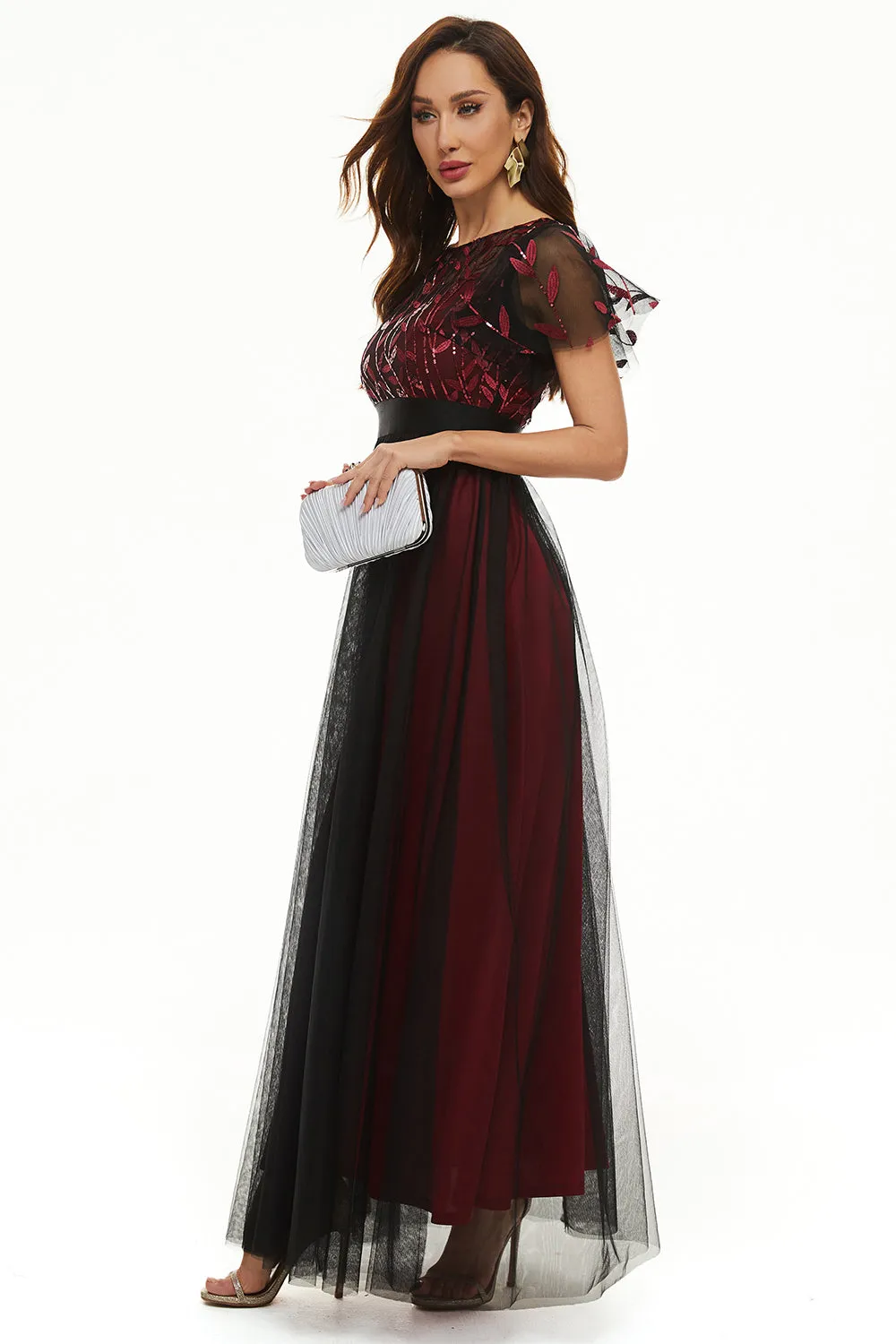 Sequins Tulle Mother of Bride Dress sold by Zapaka product image thumbnail 5