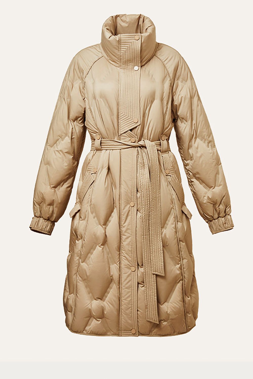 Slim Fit Long Lapel White Duck Down Jacket sold by Zapaka product image thumbnail 9