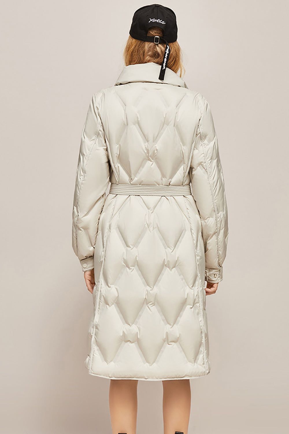 Slim Fit Long Lapel White Duck Down Jacket sold by Zapaka product image thumbnail 6