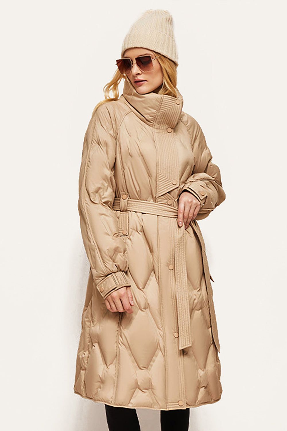 Slim Fit Long Lapel White Duck Down Jacket sold by Zapaka product image thumbnail 8