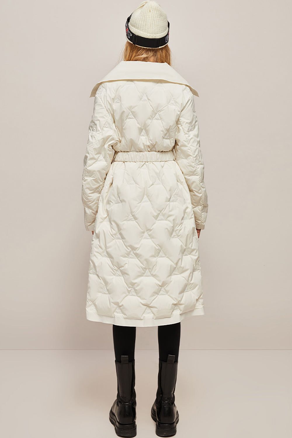 Slim Fit Long Lapel White Duck Down Jacket sold by Zapaka product image thumbnail 2