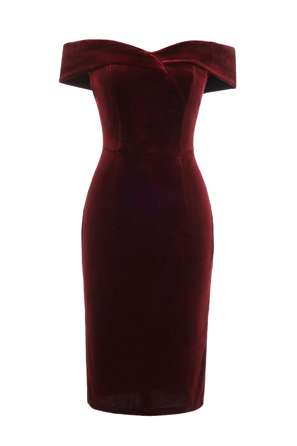 Dark Green Bodycon Velvet Party Dress sold by Zapaka product image thumbnail 5