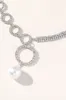 Silver Sparking Rhinestone Choker Necklace sold by Zapaka