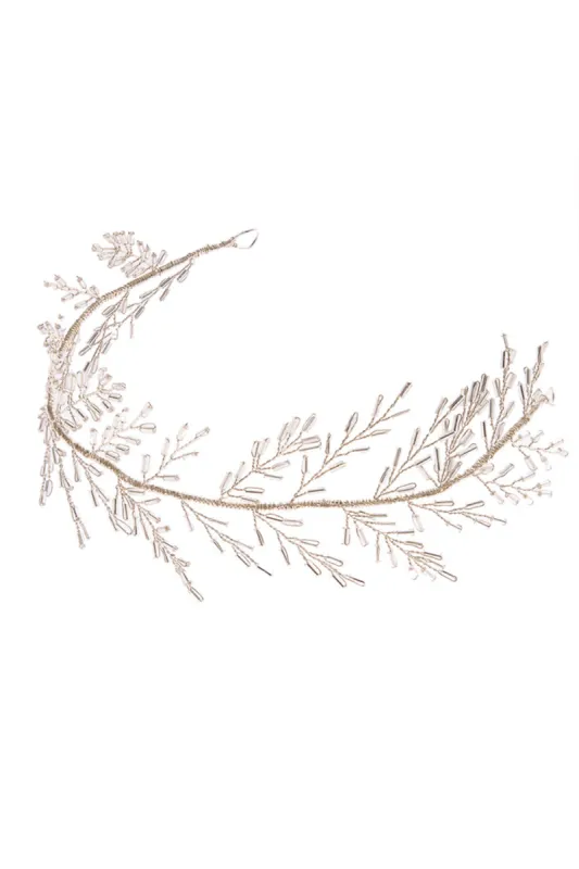 Sliver Beads Wedding Headband sold by Zapaka