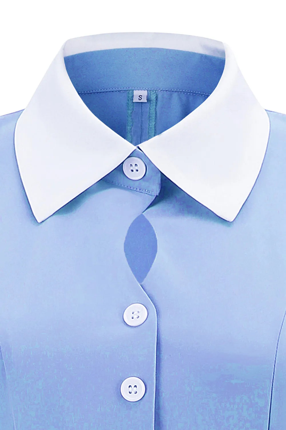 Blue 1950s Vintage Swing Dress sold by Zapaka product image thumbnail 4