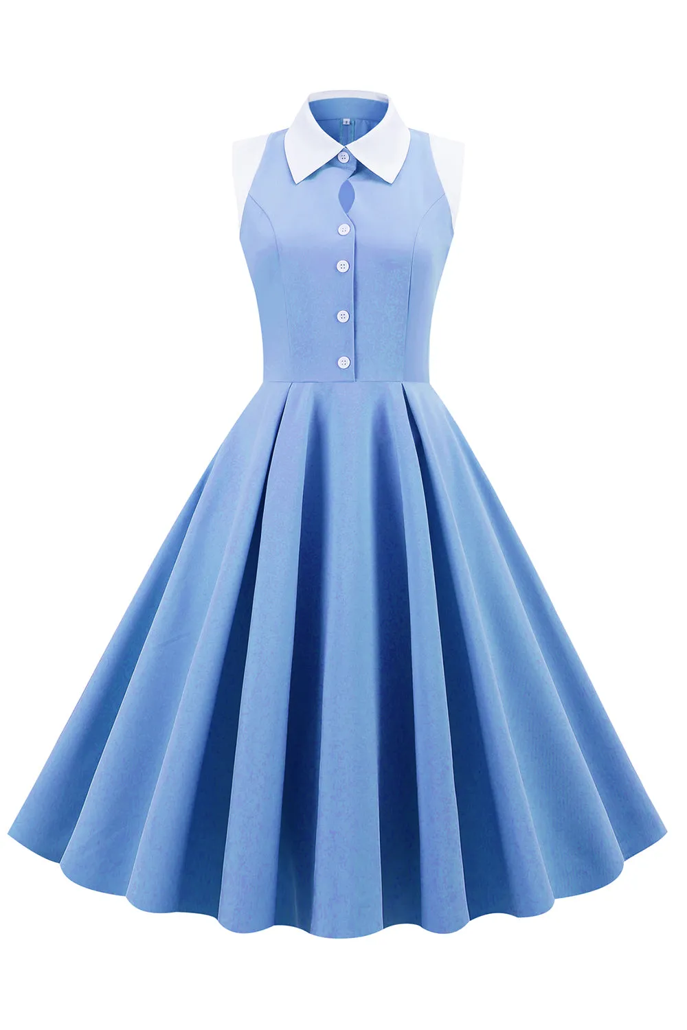 Blue 1950s Vintage Swing Dress sold by Zapaka