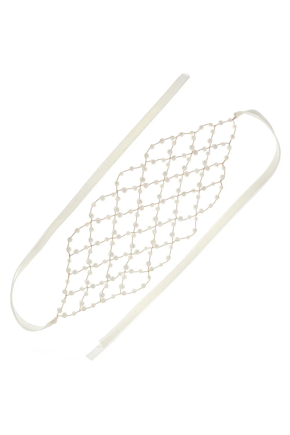 White Bridal Pearl Headbands Headpieces sold by Zapaka product image thumbnail 2