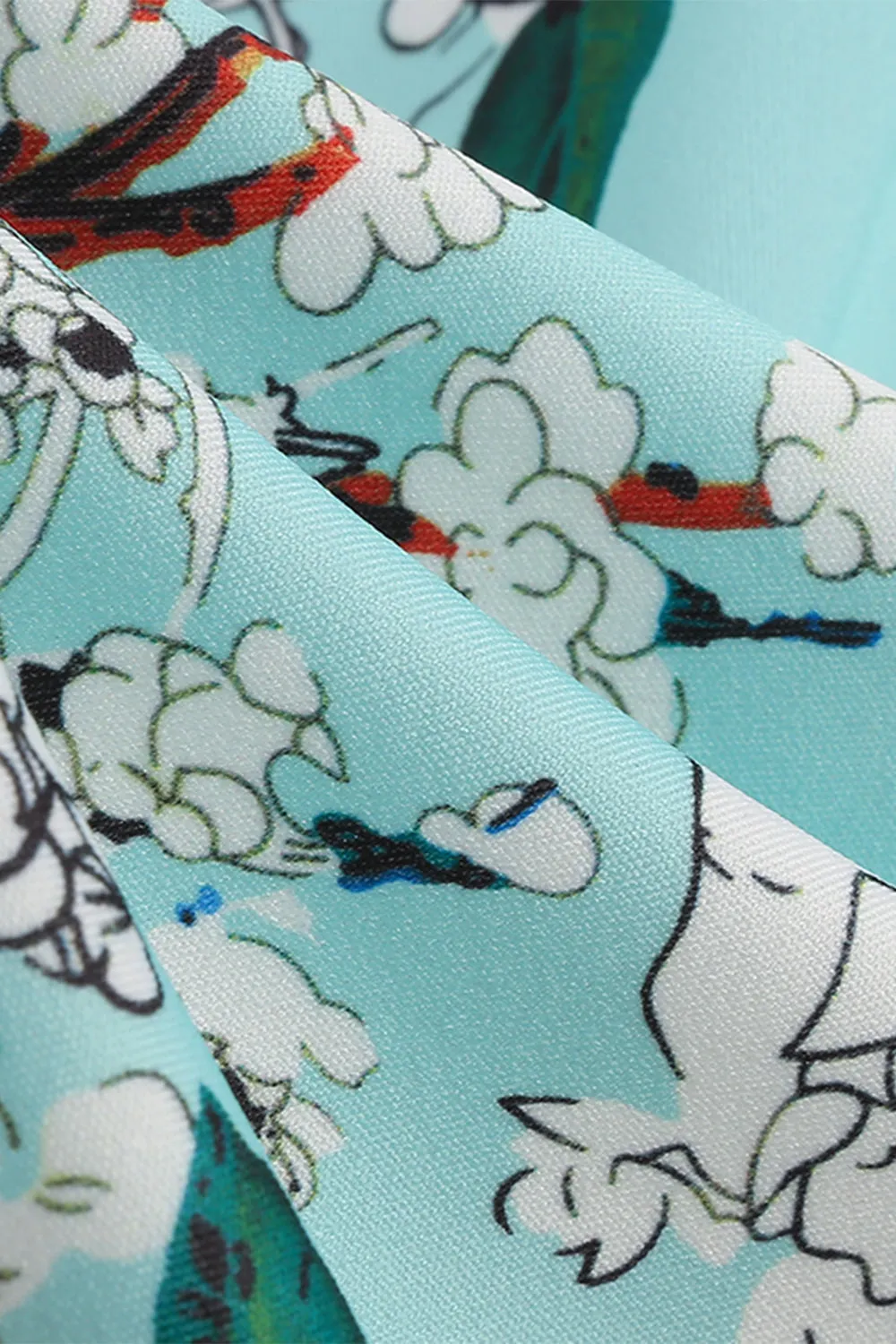 Light Blue V Neck 1950s Vintage Dress sold by Zapaka product image thumbnail 3