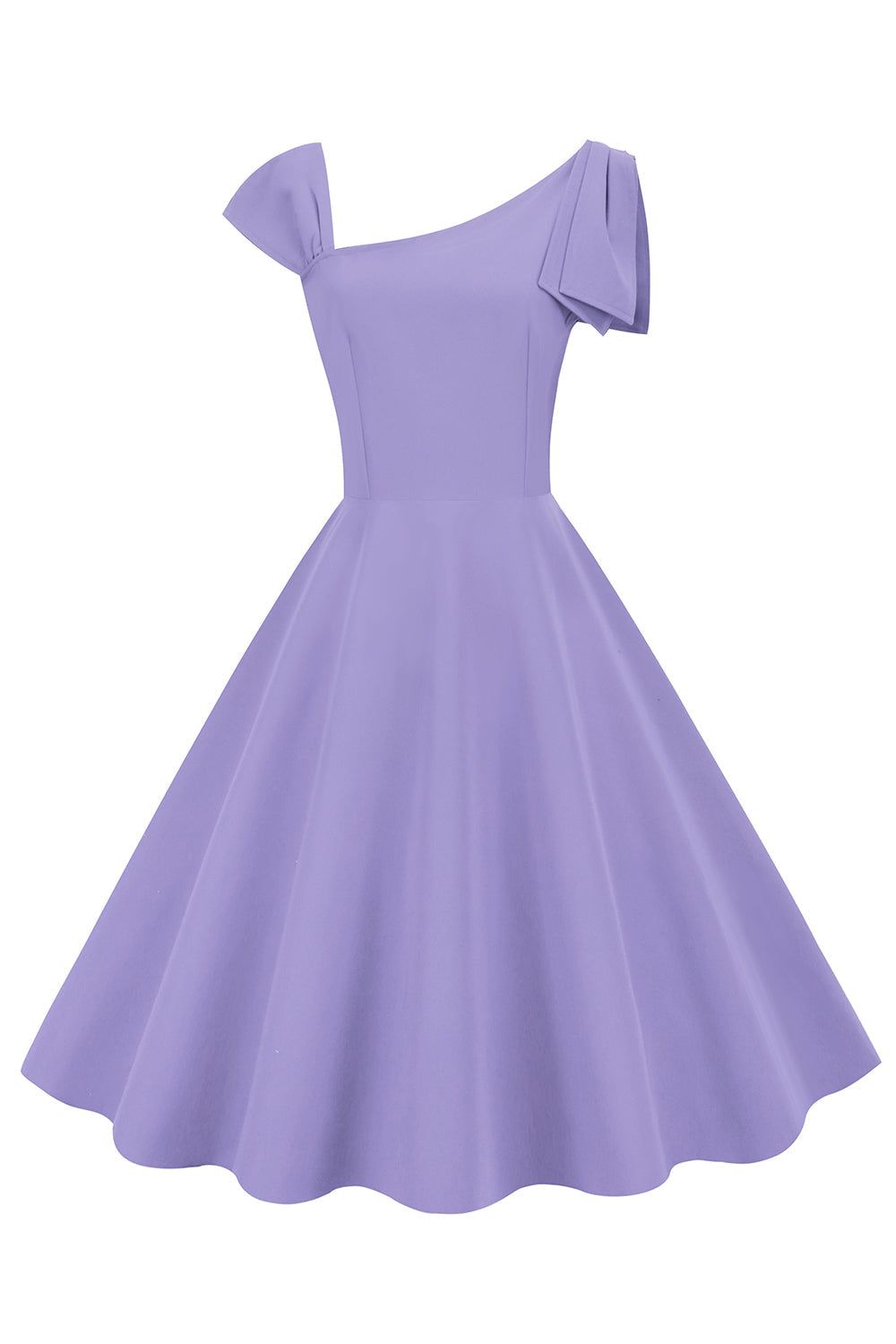 Retro Style One Shoulder Red 1950s Dress with Bowknot sold by Zapaka product image thumbnail 12
