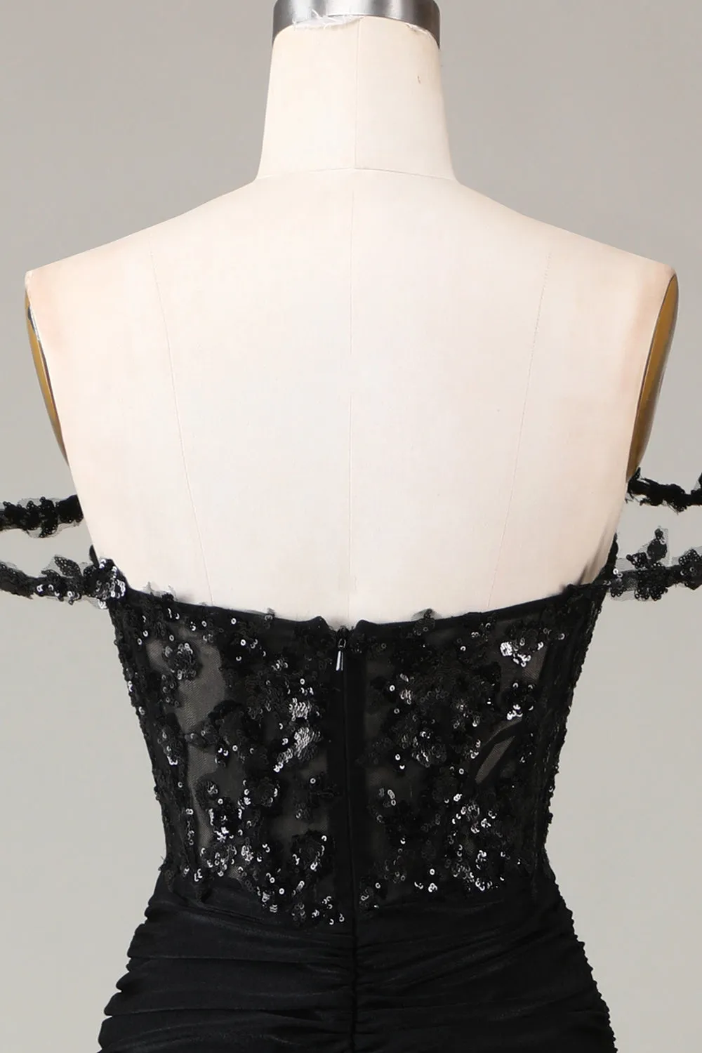 Off the Shoulder Black Sparkly Mermaid Prom Dress sold by Zapaka product image thumbnail 5