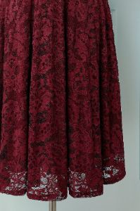 Dark Red Lace Midi sold by Zapaka