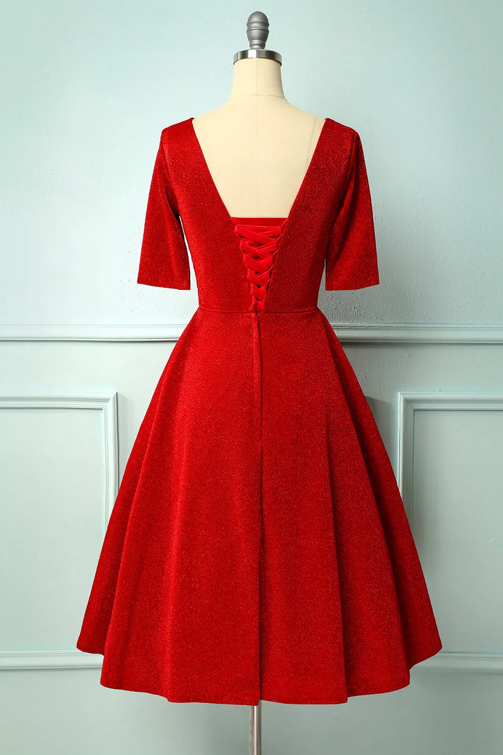 Burgundy Velvet Dress sold by Zapaka product image thumbnail 2