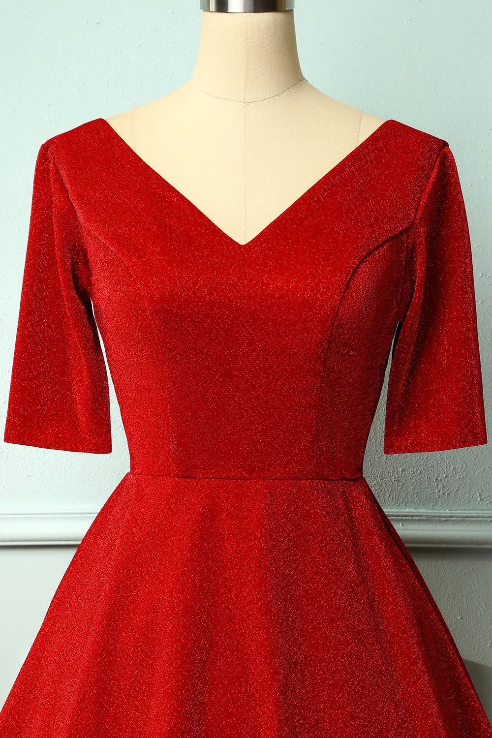 Burgundy Velvet Dress sold by Zapaka product image thumbnail 3