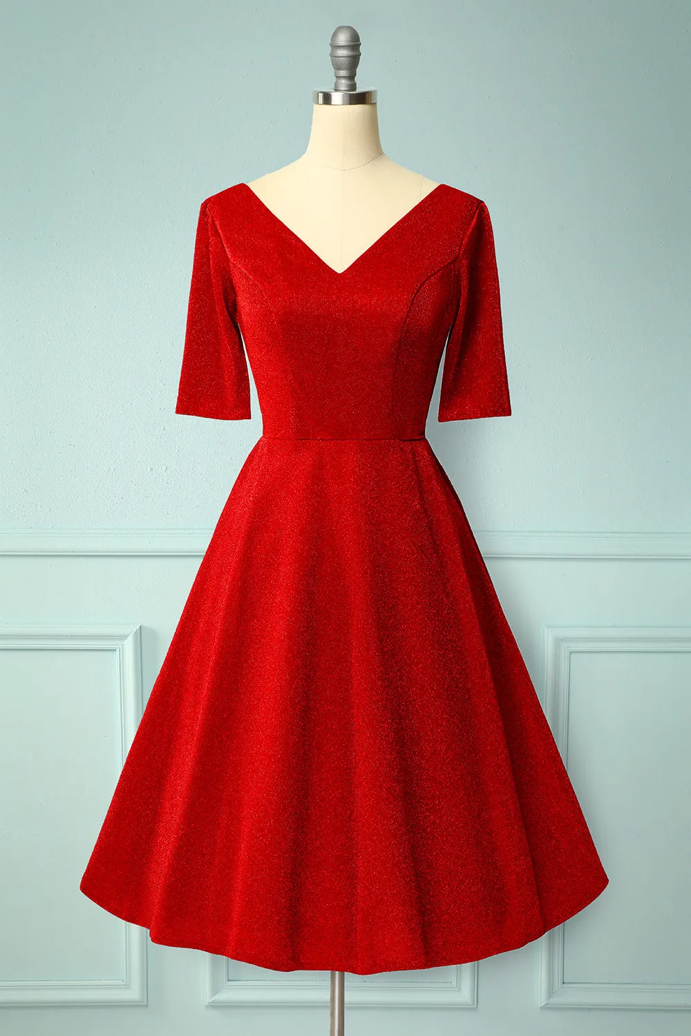 Burgundy Velvet Dress sold by Zapaka