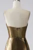 Sparkly Mermaid Golden Long Prom Dress with Slit sold by Zapaka