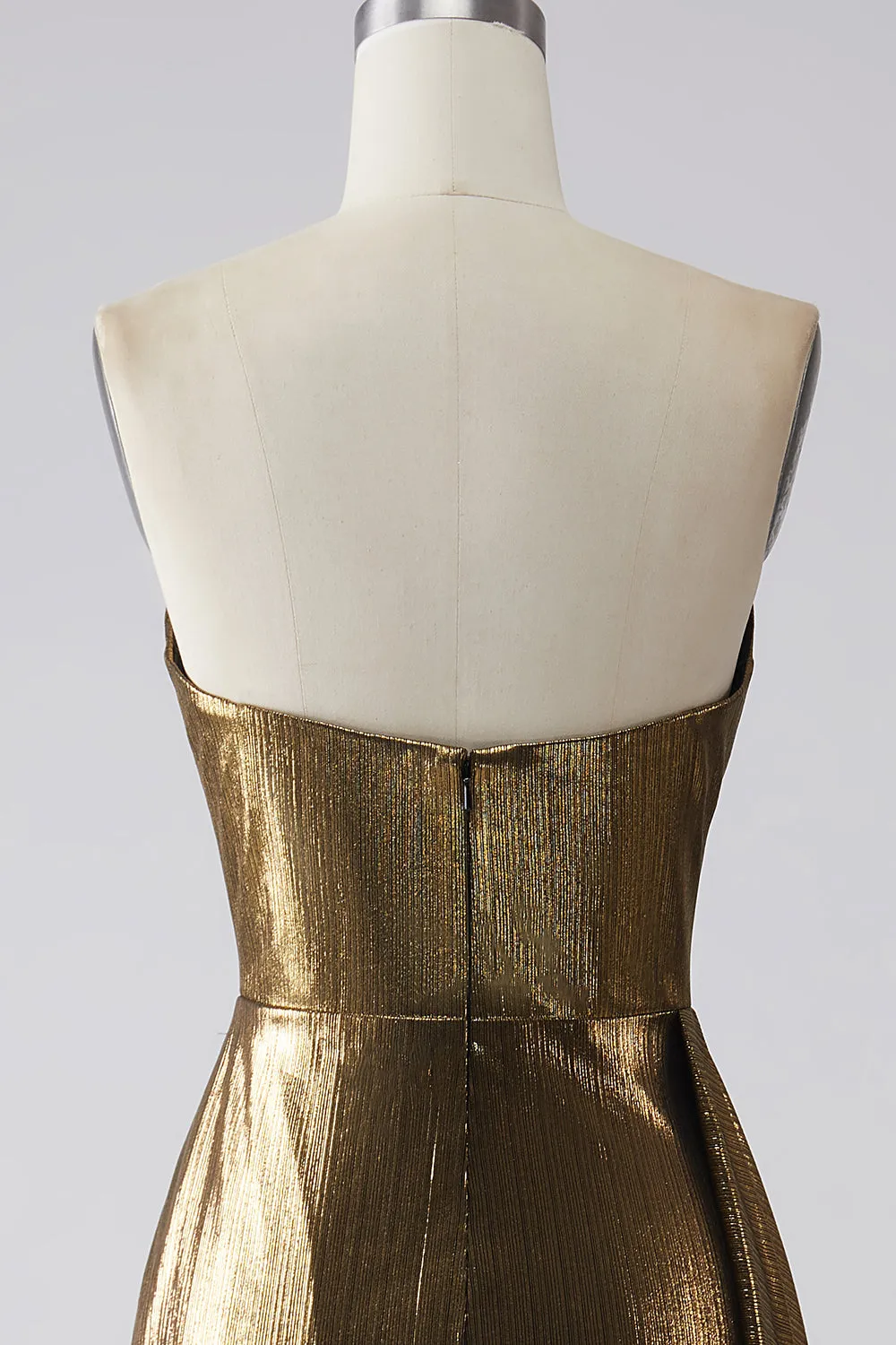 Sparkly Mermaid Golden Long Prom Dress with Slit sold by Zapaka product image thumbnail 5