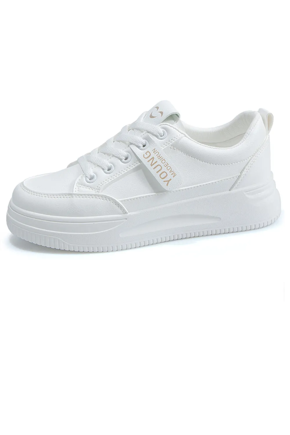 White Flat Casual Sneakers sold by Zapaka product image thumbnail 2