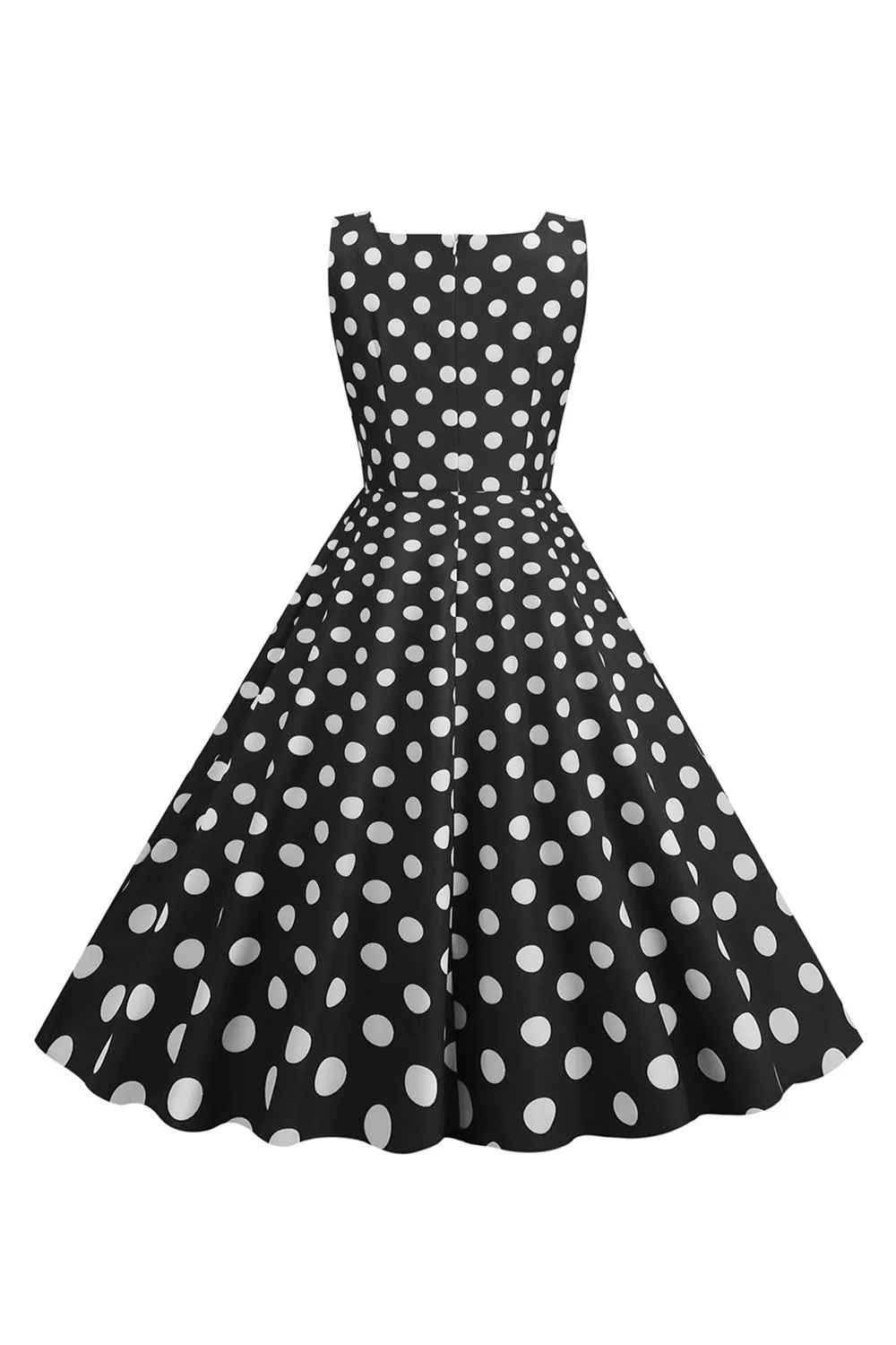 Black Polka Dots Vintage 1950s Dress sold by Zapaka product image thumbnail 2