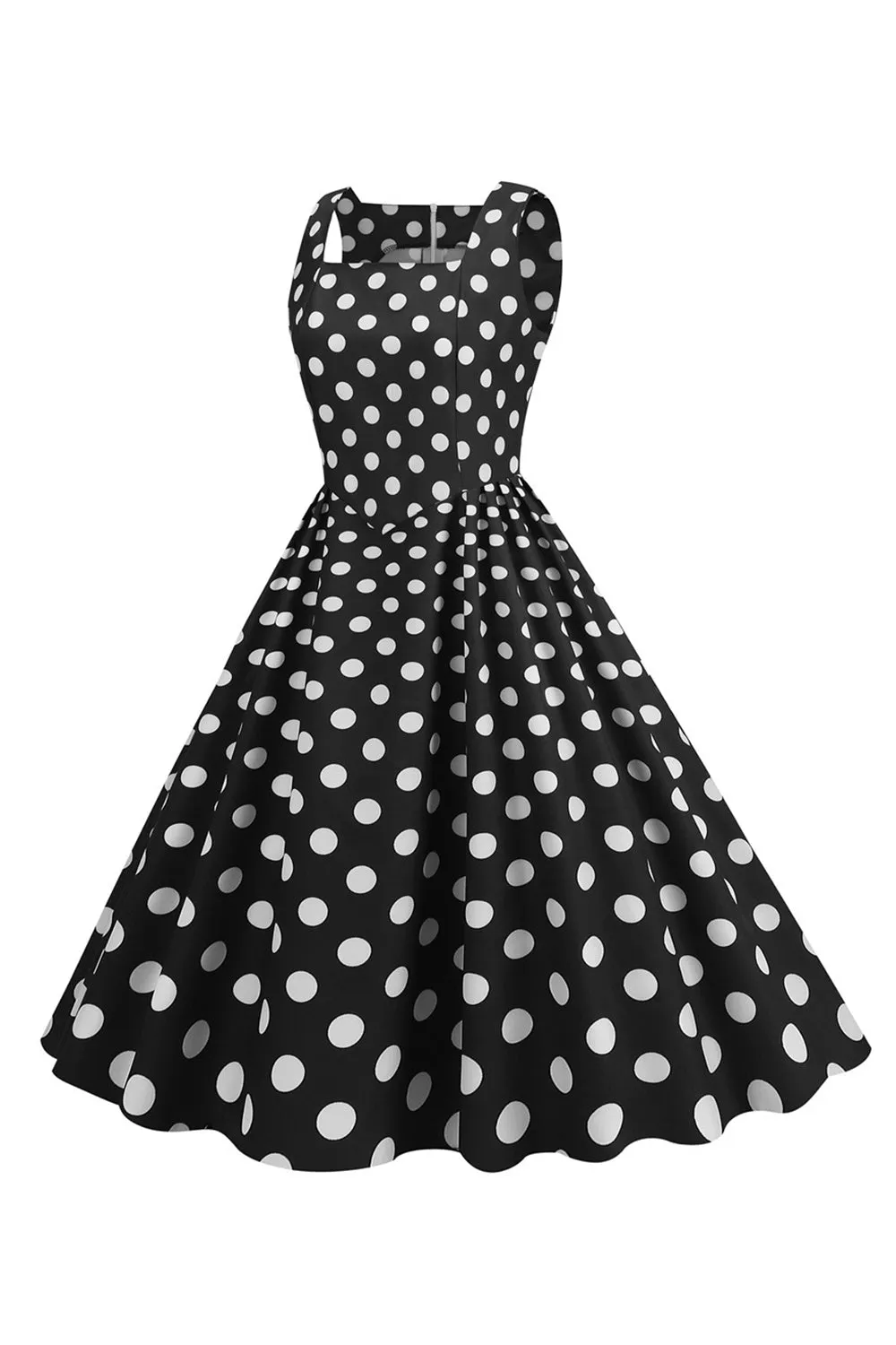 Black Polka Dots Vintage 1950s Dress sold by Zapaka product image thumbnail 3