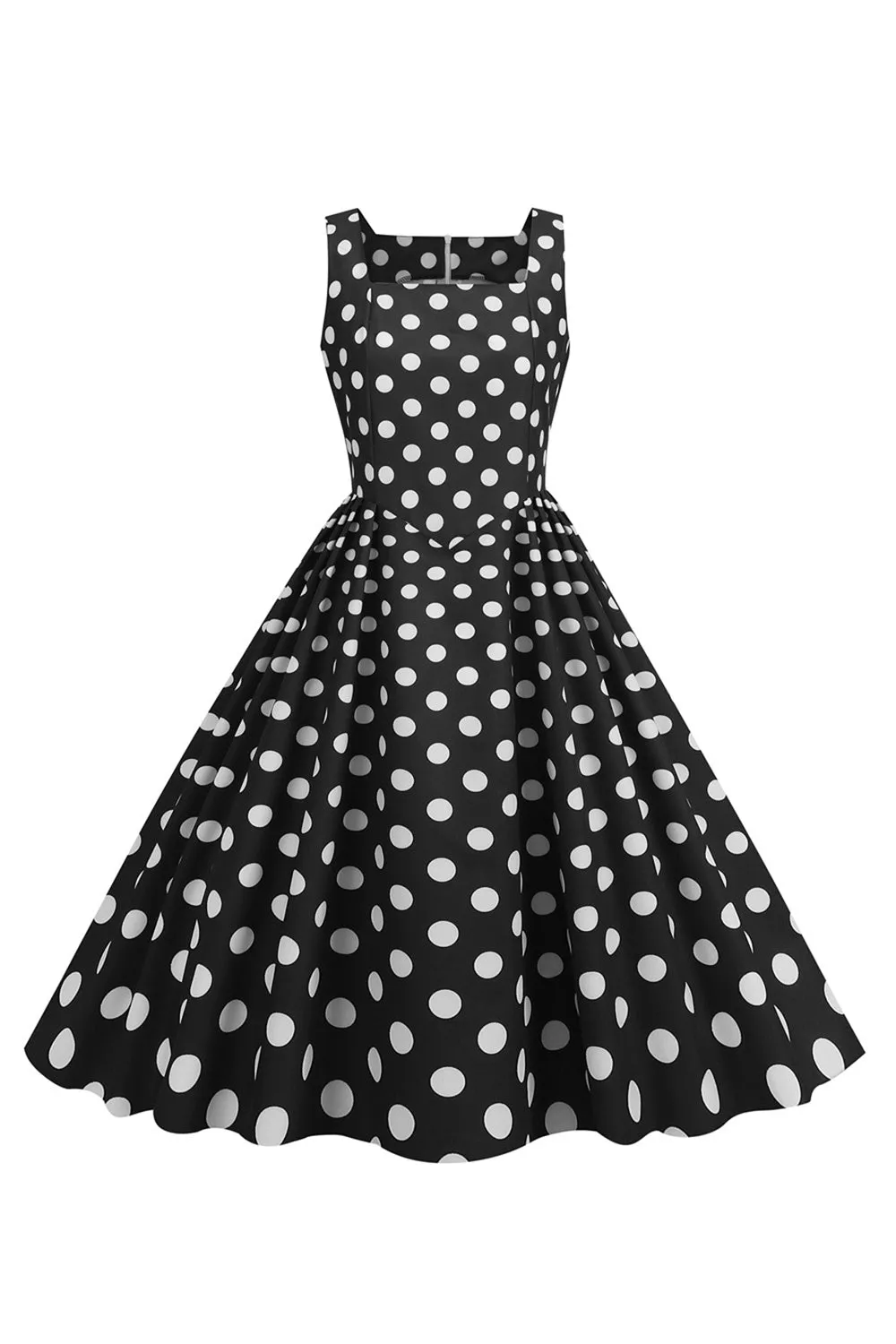 Black Polka Dots Vintage 1950s Dress sold by Zapaka
