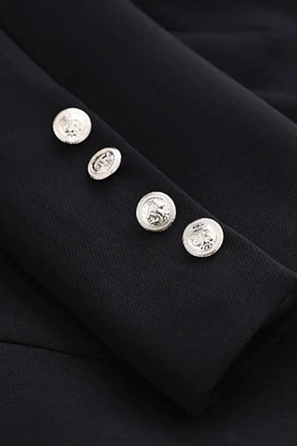 Beaded Black Long Sleeves Women Blazer Dress sold by Zapaka product image thumbnail 3