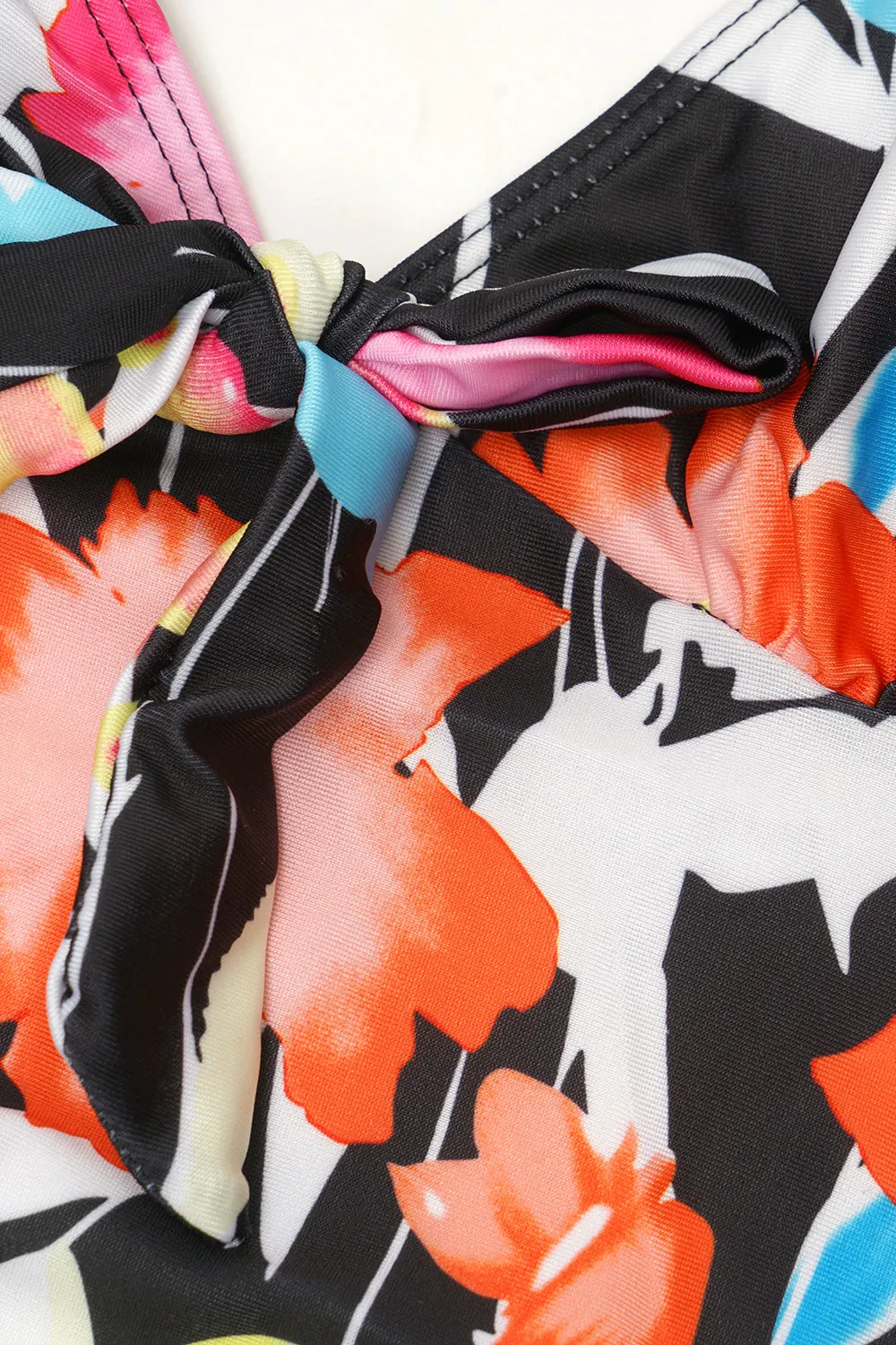 Black Halter Printed One Piece Swimwear sold by Zapaka product image thumbnail 5