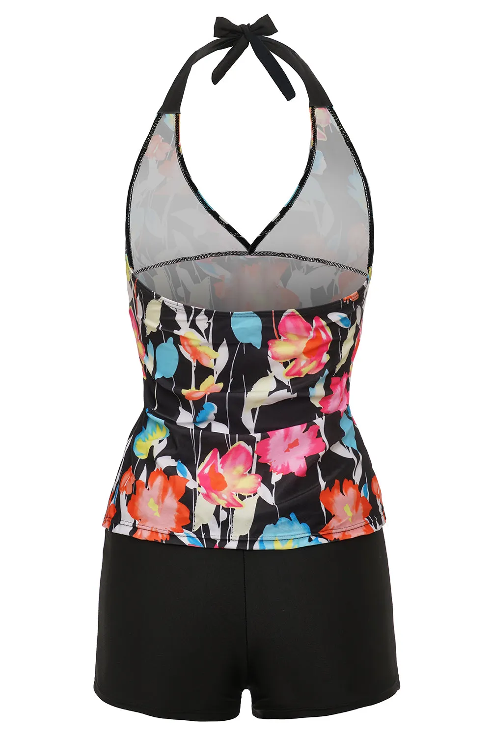 Black Halter Printed One Piece Swimwear sold by Zapaka product image thumbnail 2