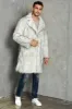White Notched Lapel Long Faux Fur Men Coat sold by Zapaka