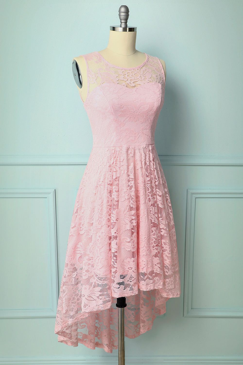 Asymmetrical Pink Lace sold by Zapaka product image thumbnail 5