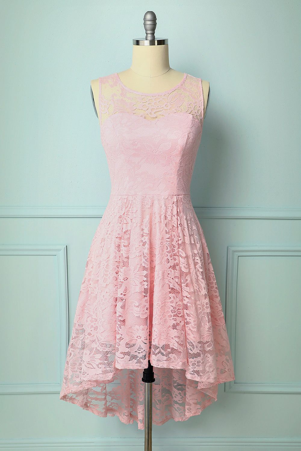 Asymmetrical Pink Lace sold by Zapaka