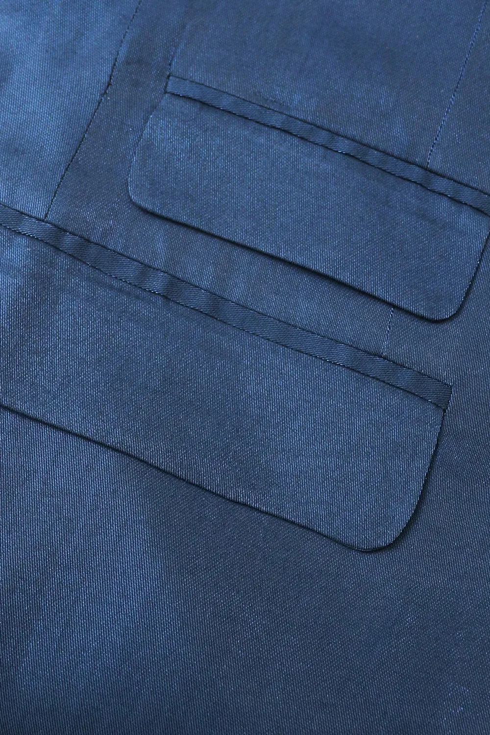 2 Pieces Blue Men's Double Breasted Peak Lapel Suit sold by Zapaka product image thumbnail 4